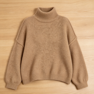 Women's Mock Neck Chunky Knit Oversized Fall Sweater