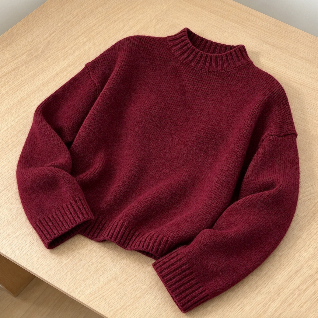 Women's Loose Crewneck Fall Sweater - Image 2