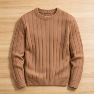 Men's Ribbed Knit Crewneck Pullover Sweater