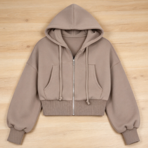 Women's Cropped Zip-Up Hoodie