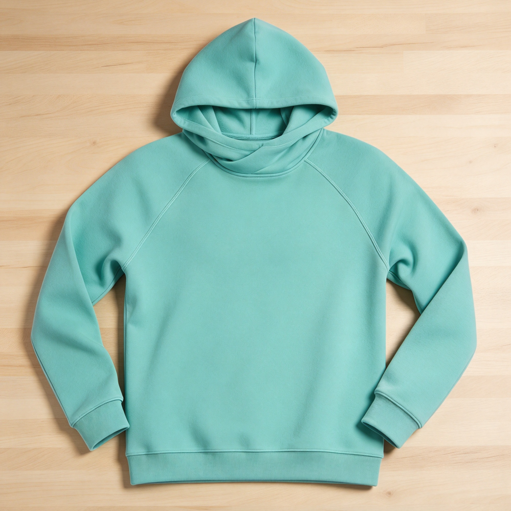 Women's Cowl Hooded Raglan Fleece Sweatshirt - Image 2