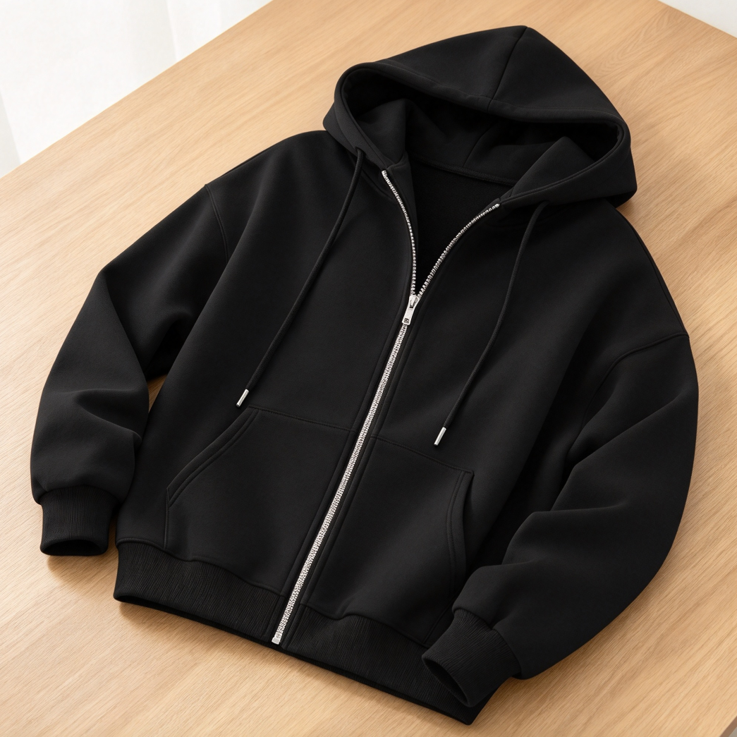 Women's Oversized Y2K Zip-Up Hoodie - Image 2