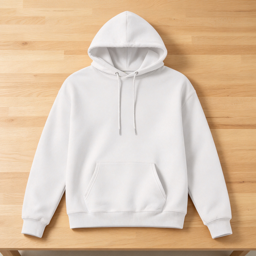 Men's Midweight Fleece Hoodie With Drawcord - Image 2