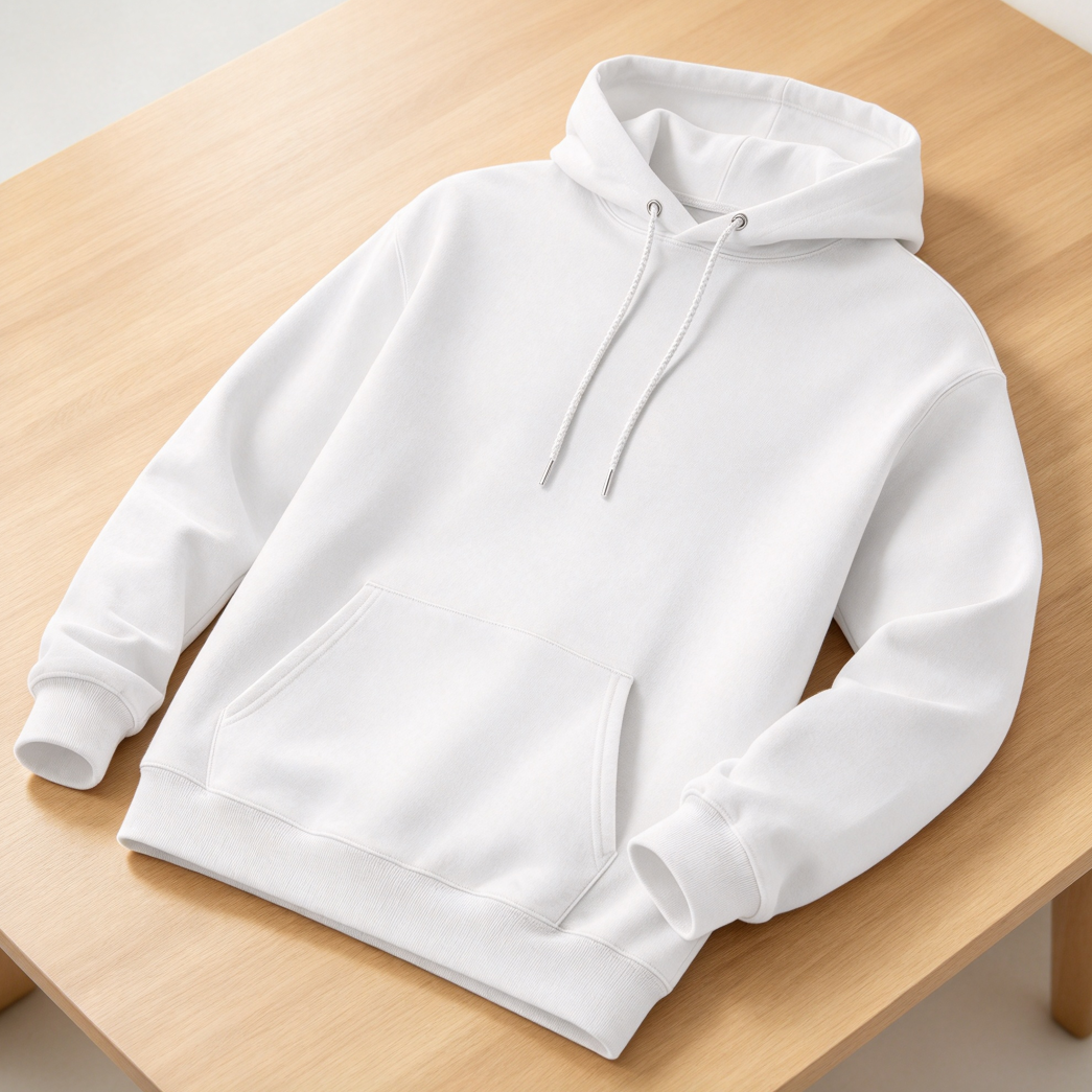 Men’s Midweight Fleece Hoodie With Drawcord