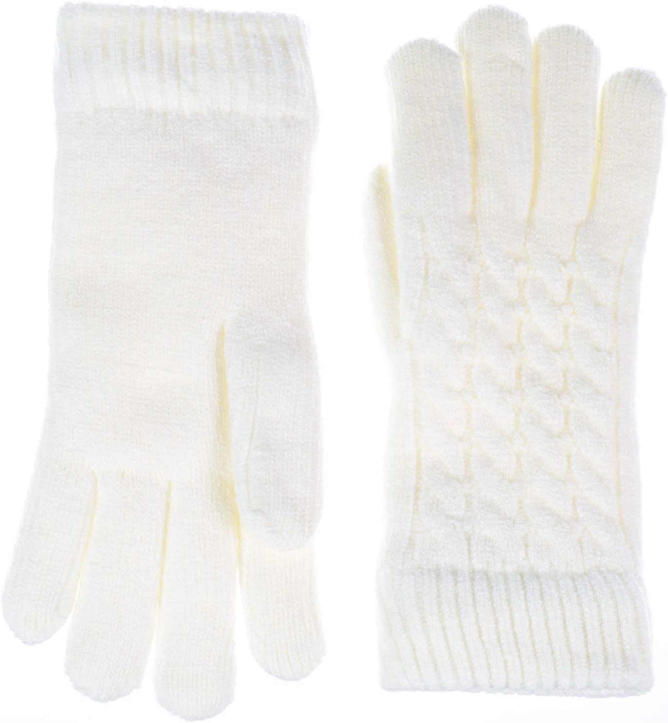 Women's Classic Cable Plush Fleece-Lined Knit Gloves - Image 2
