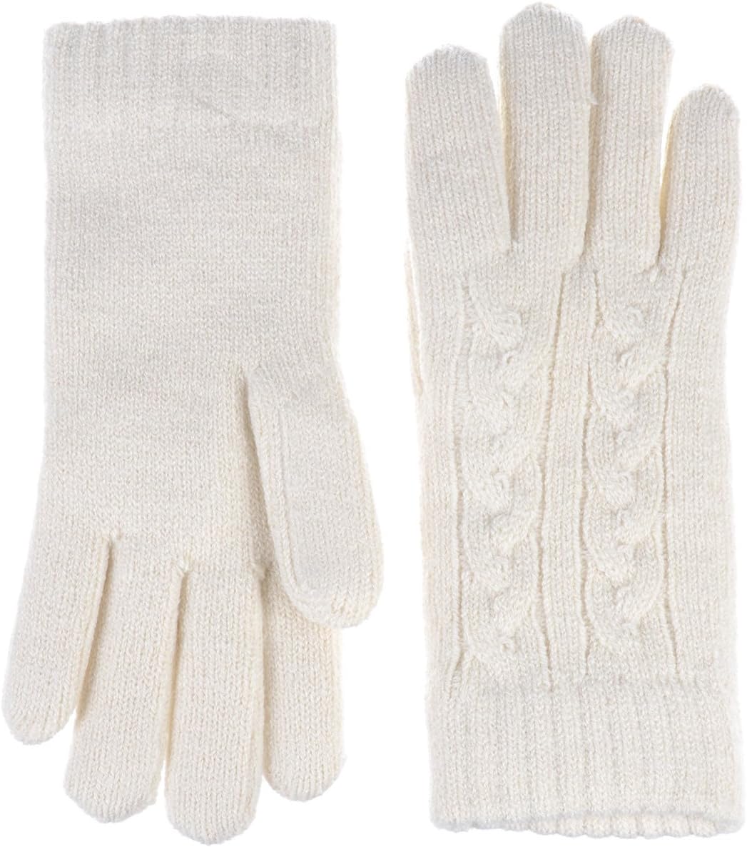 Women's Cable Knit Chenille Fleece-Lined Gloves - Image 2