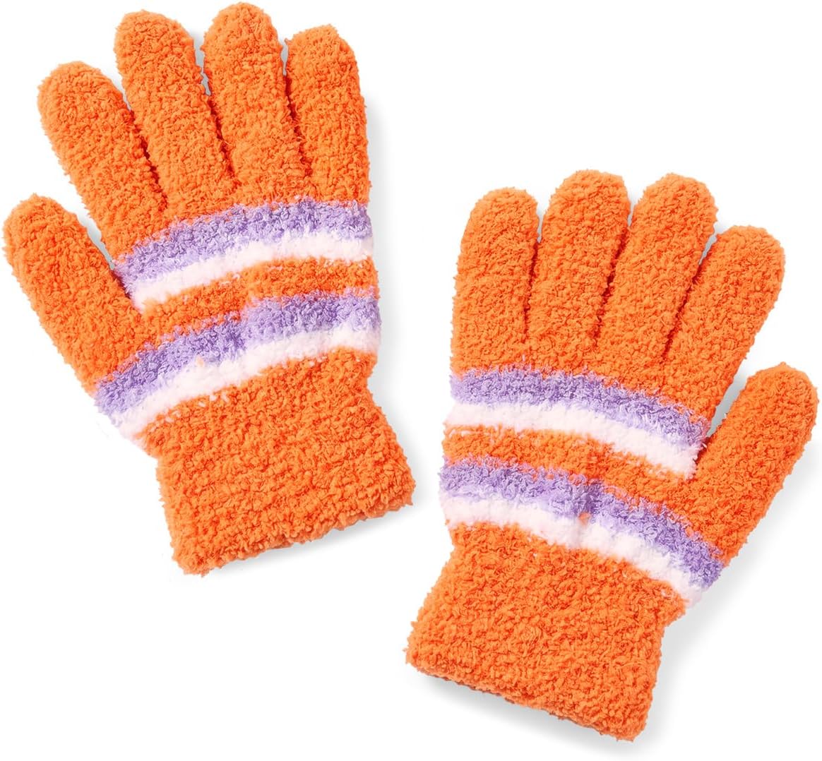 Kids’ Fuzzy Stretch Full-Finger Winter Mittens