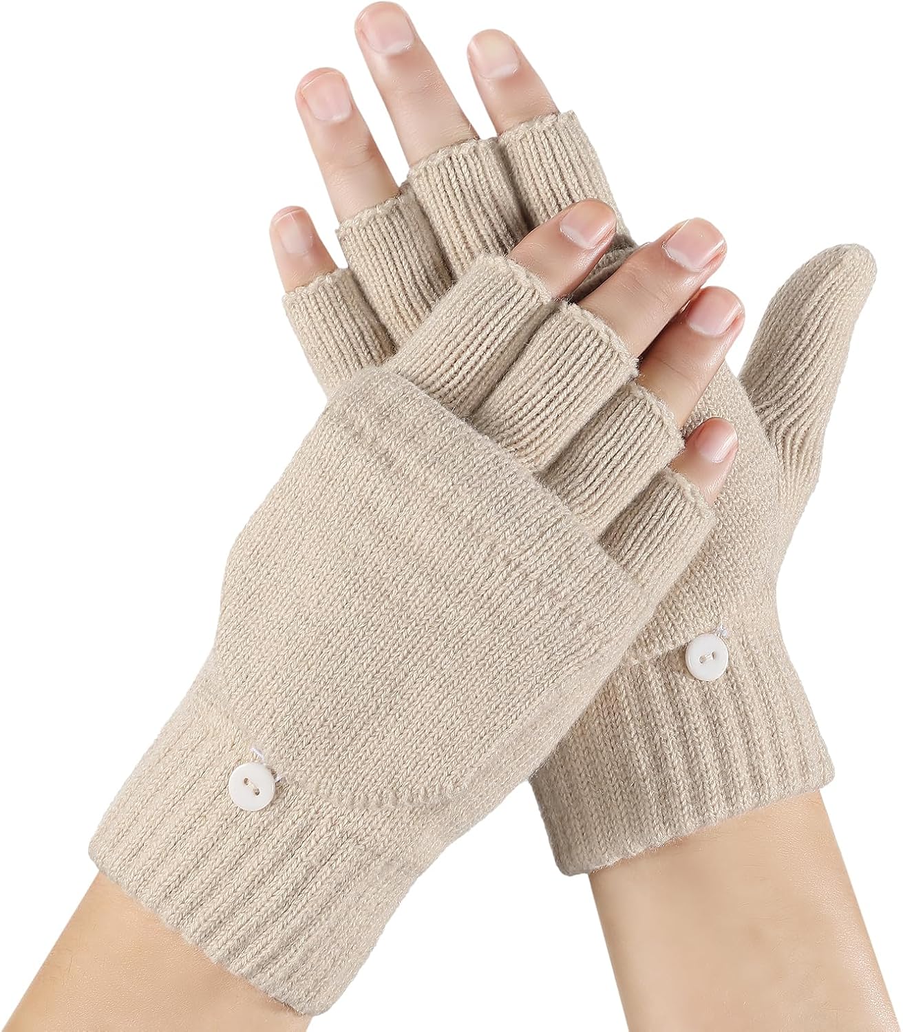 Unisex Touchscreen Convertible Fingerless Mittens